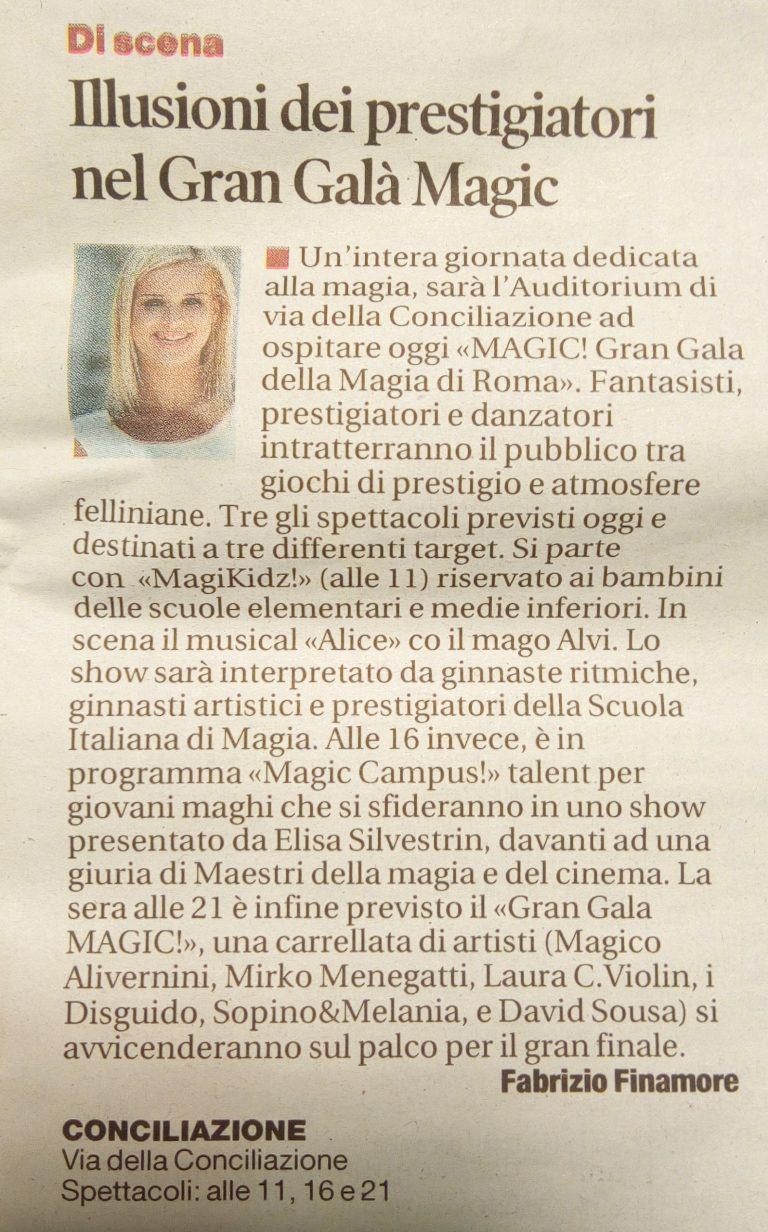 Magic 2014 - Il Tempo - 1 marzo 2014